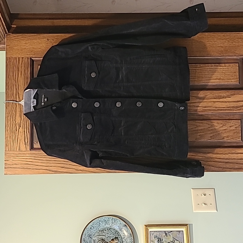 Inc. Black Velvet Trucker Jacket